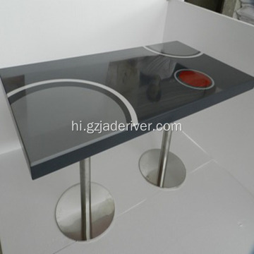 रसोई काउंटर टेबल सफेद एक्रिलिक कृत्रिम पत्थर